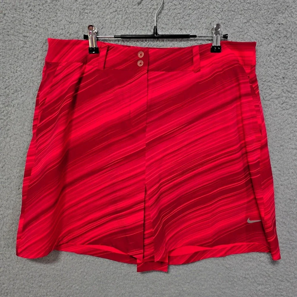 Nike Golf Tour Performance Red Skort Medium 10 Removable Shorts Pockets‎